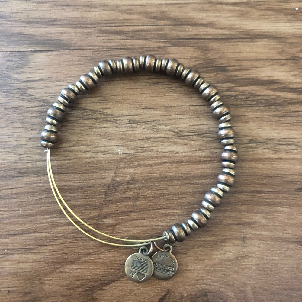 Alex and ani gold beaded bracelet